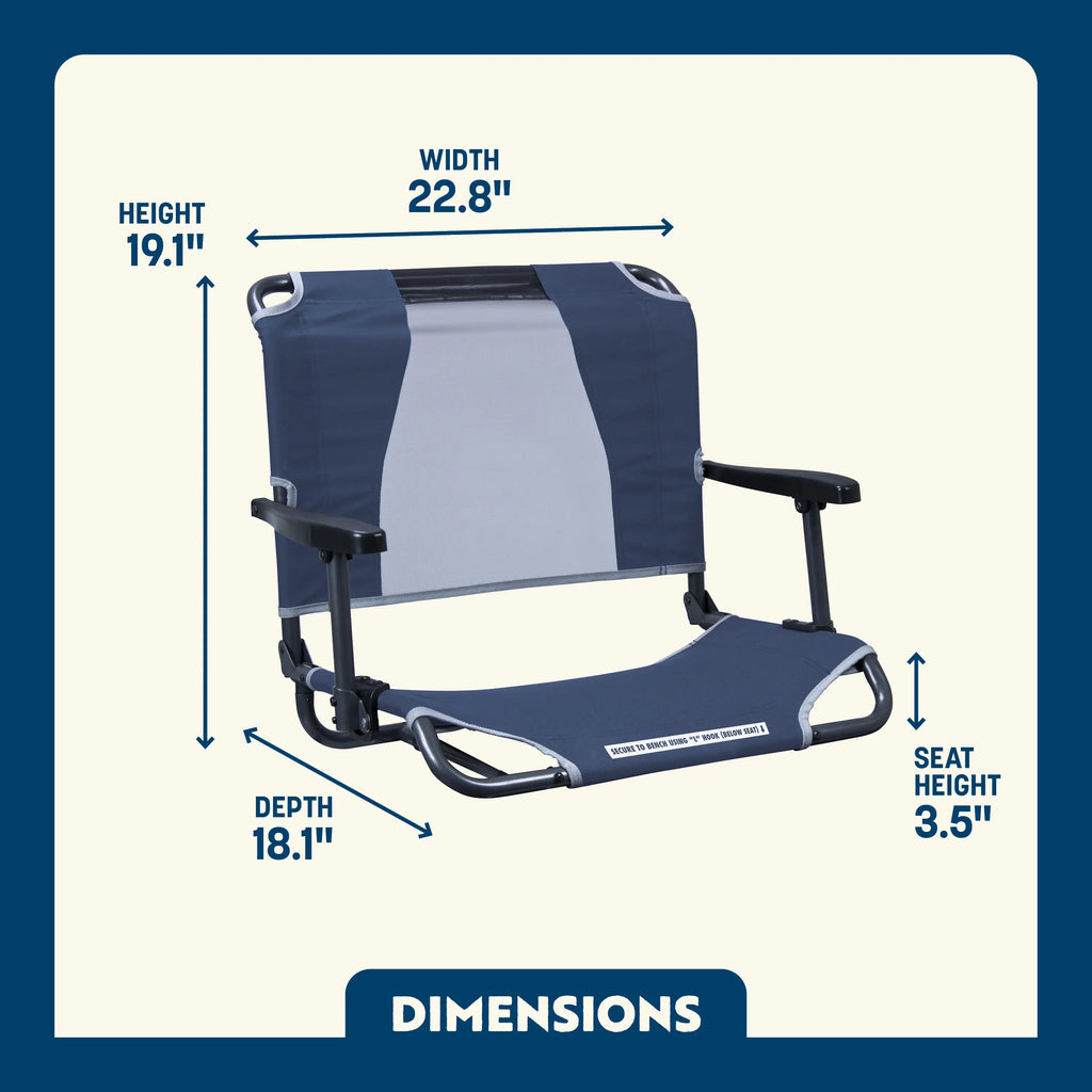 Big Comfort Stadium Chair with Armrests | Featured Outdoor Choice | Outlandridge 8967 43