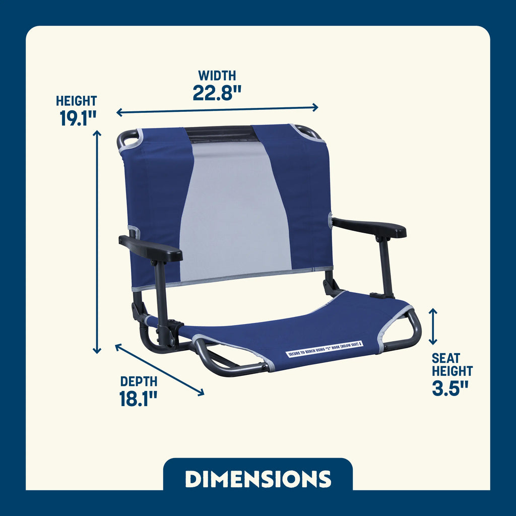 Big Comfort Stadium Chair with Armrests | Featured Outdoor Choice | Outlandridge 8967 43
