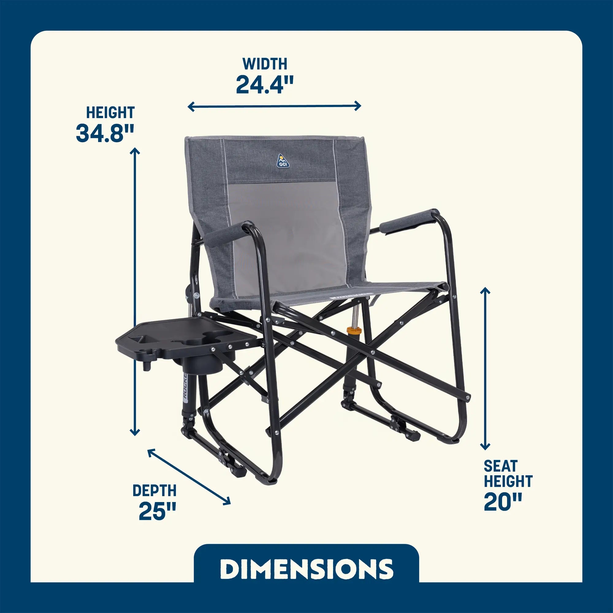 Freestyle Rocker with Side Table | Featured Outdoor Choice | Outlandridge B773 I5