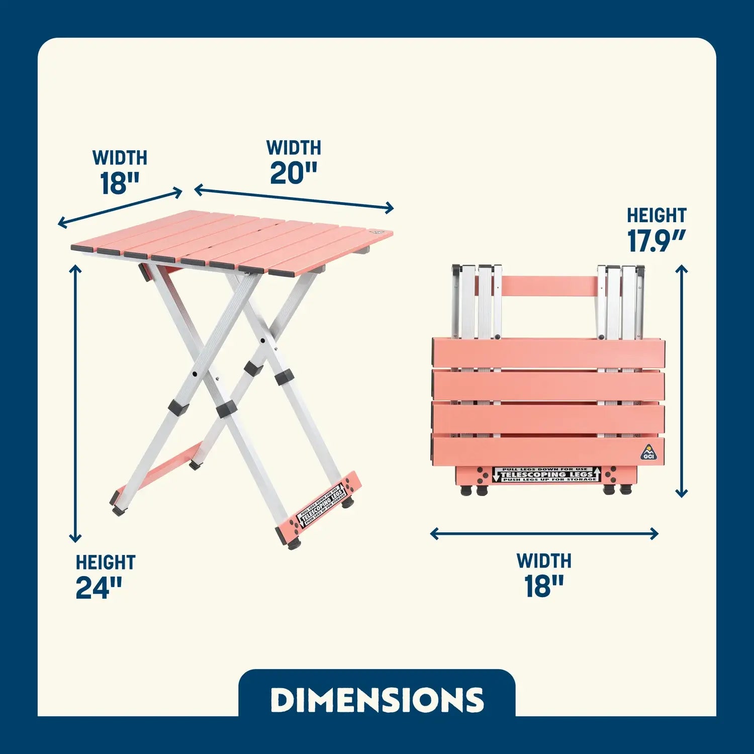 Compact Camp Table 20 | Featured Outdoor Choice | Outlandridge 81FC LM