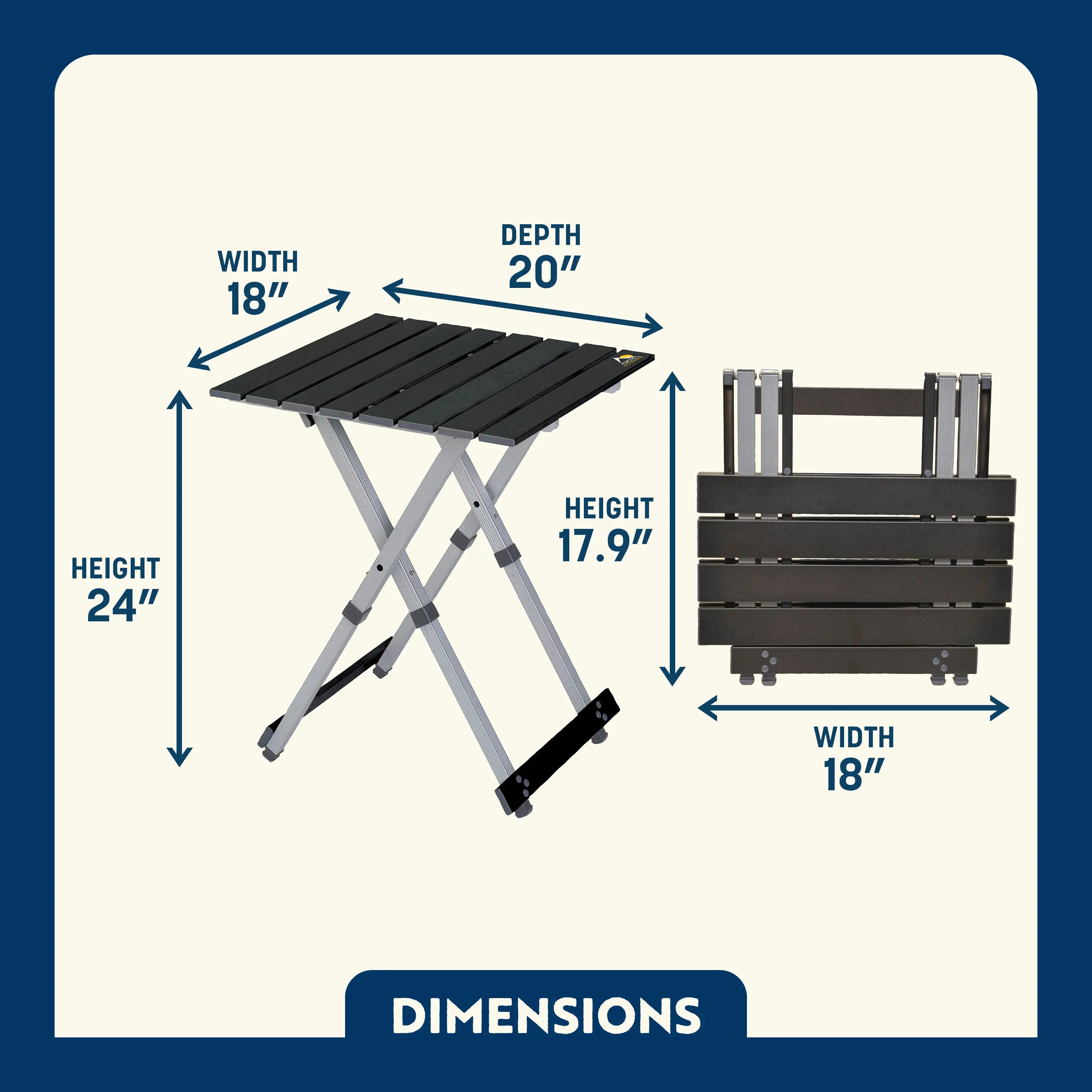 Compact Camp Table 20 | Featured Outdoor Choice | Outlandridge 81FC LM