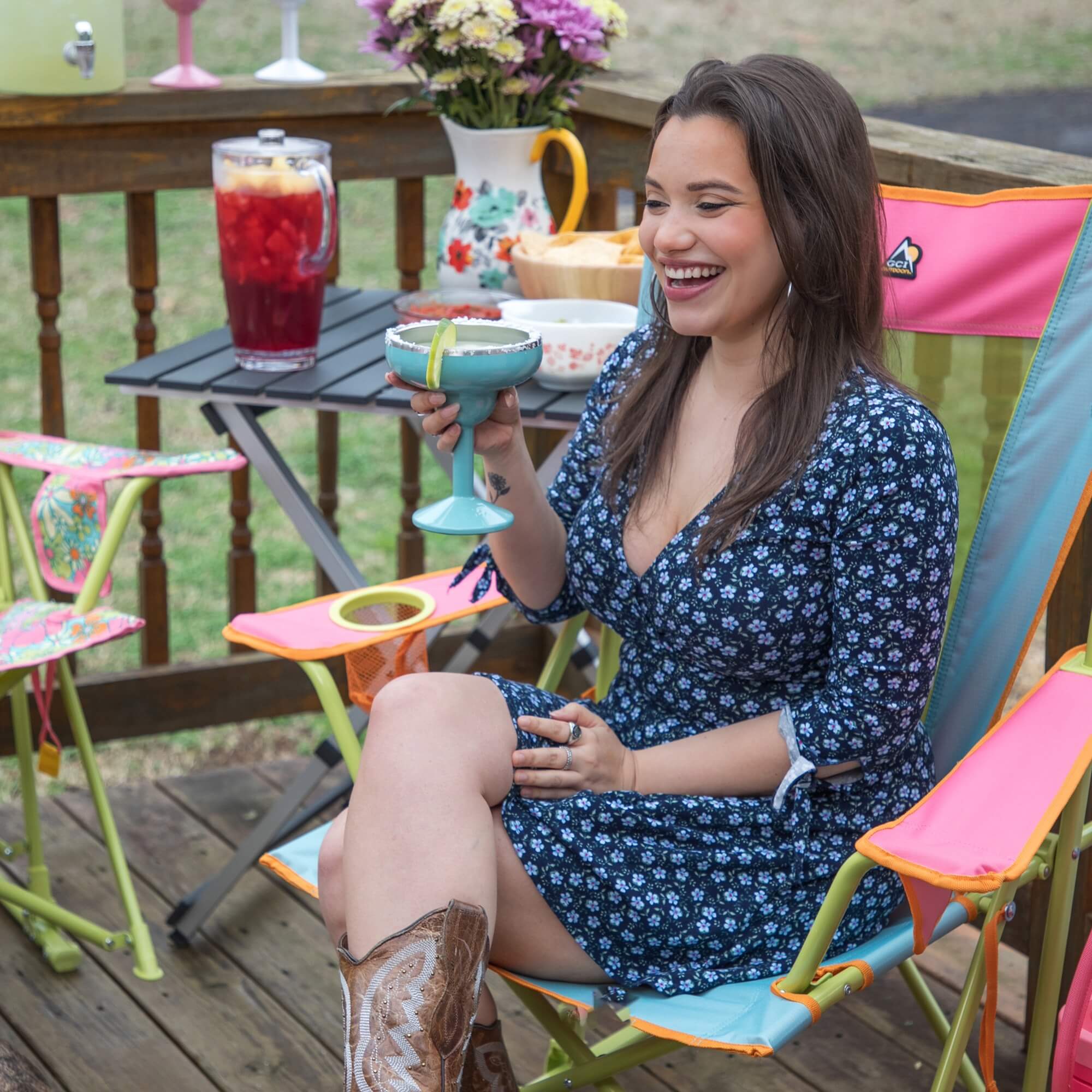 Comfort Pro Rocker - Floral | Outdoor Essential | Outlandridge B728 e1