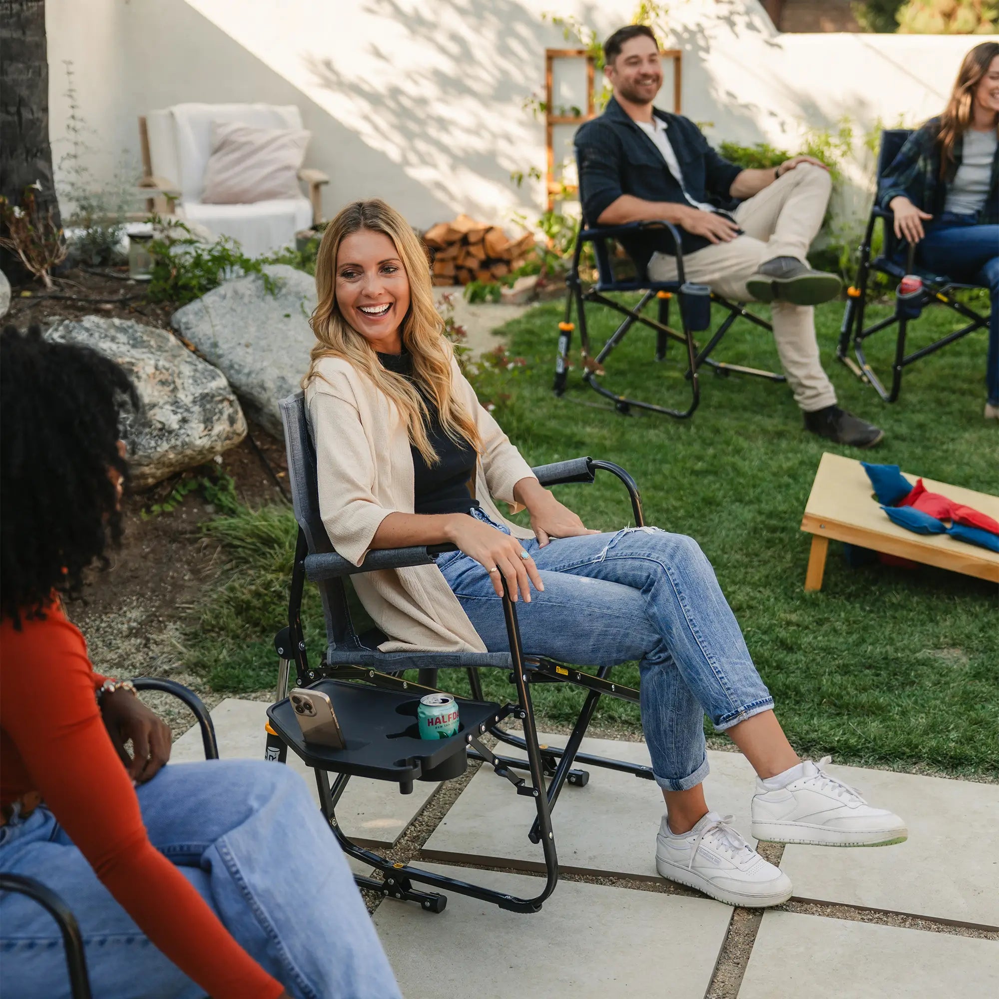 Freestyle Rocker with Side Table | Featured Outdoor Choice | Outlandridge B773 I5