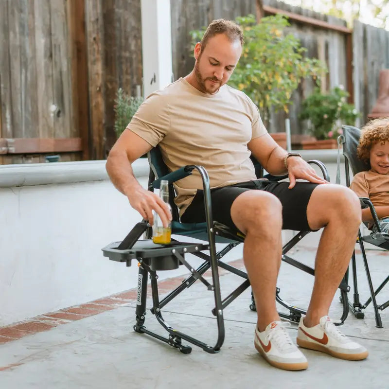 Freestyle Rocker with Side Table | Featured Outdoor Choice | Outlandridge B773 I5