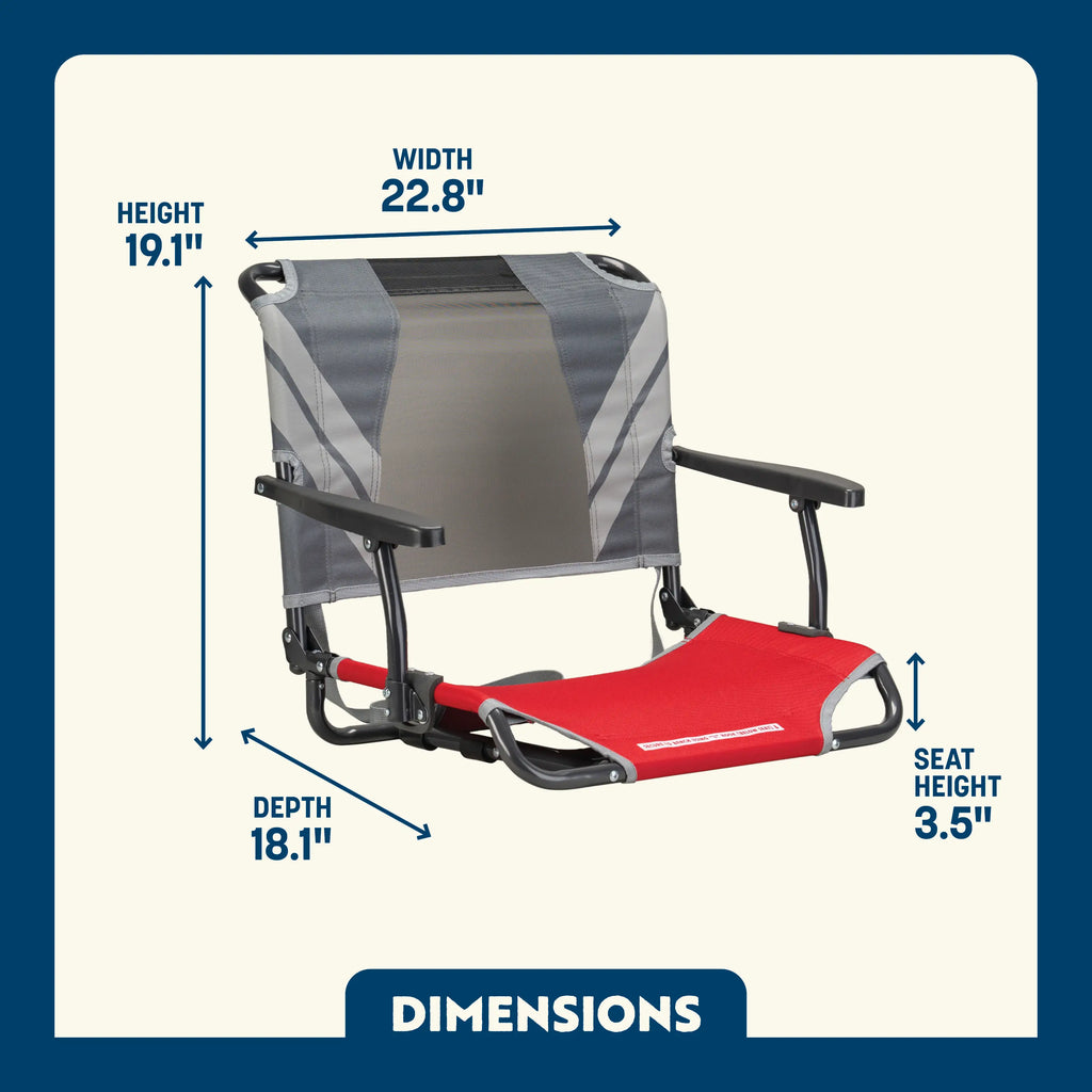 Big Comfort Stadium Chair with Armrests | Featured Outdoor Choice | Outlandridge 8967 43