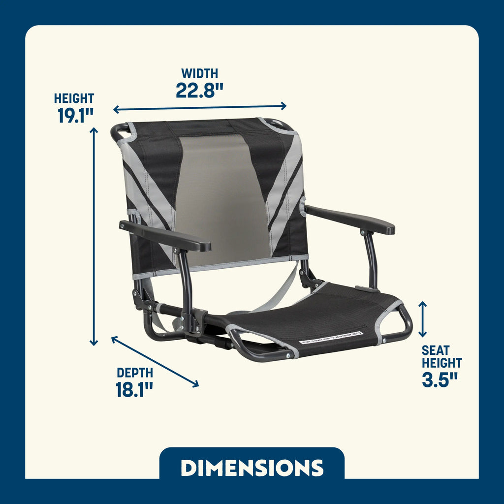 Big Comfort Stadium Chair with Armrests | Featured Outdoor Choice | Outlandridge 8967 43
