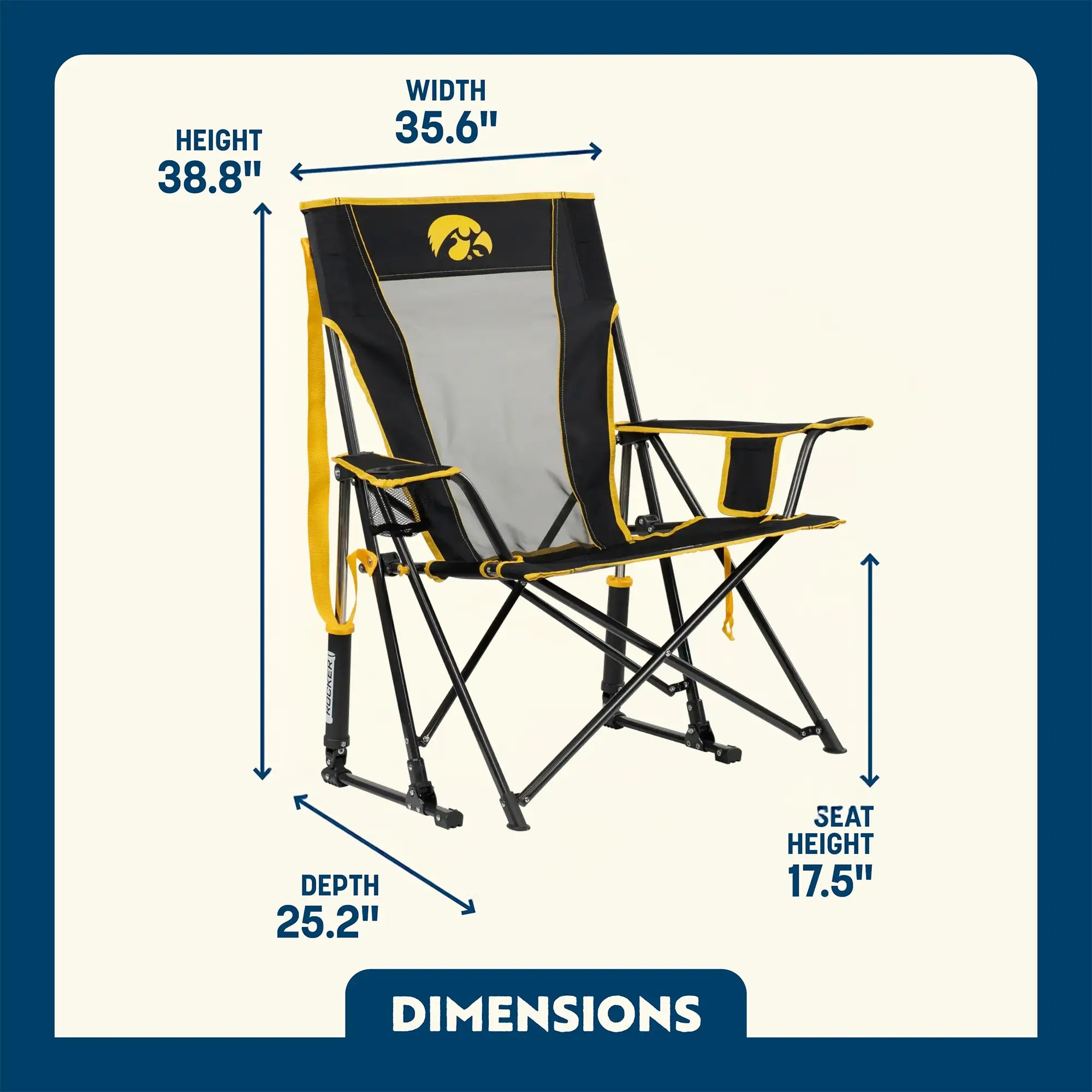 Comfort Pro Rocker - Iowa Hawkeyes | Featured Outdoor Choice | Outlandridge 2E65 tc