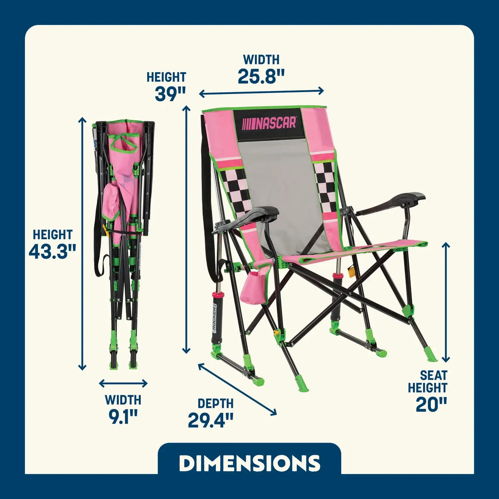 NASCAR RoadTrip Rocker - Pink | Featured Outdoor Choice | Outlandridge 579C fM