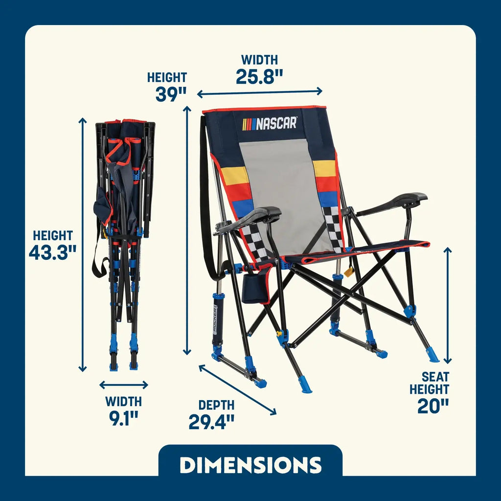 NASCAR RoadTrip Rocker - Blue | Featured Outdoor Choice | Outlandridge 2804 5f