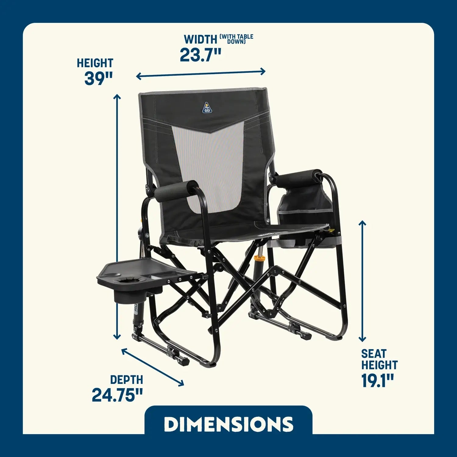 Stowaway Rocker with Side Table | Featured Outdoor Choice | Outlandridge 720F nd
