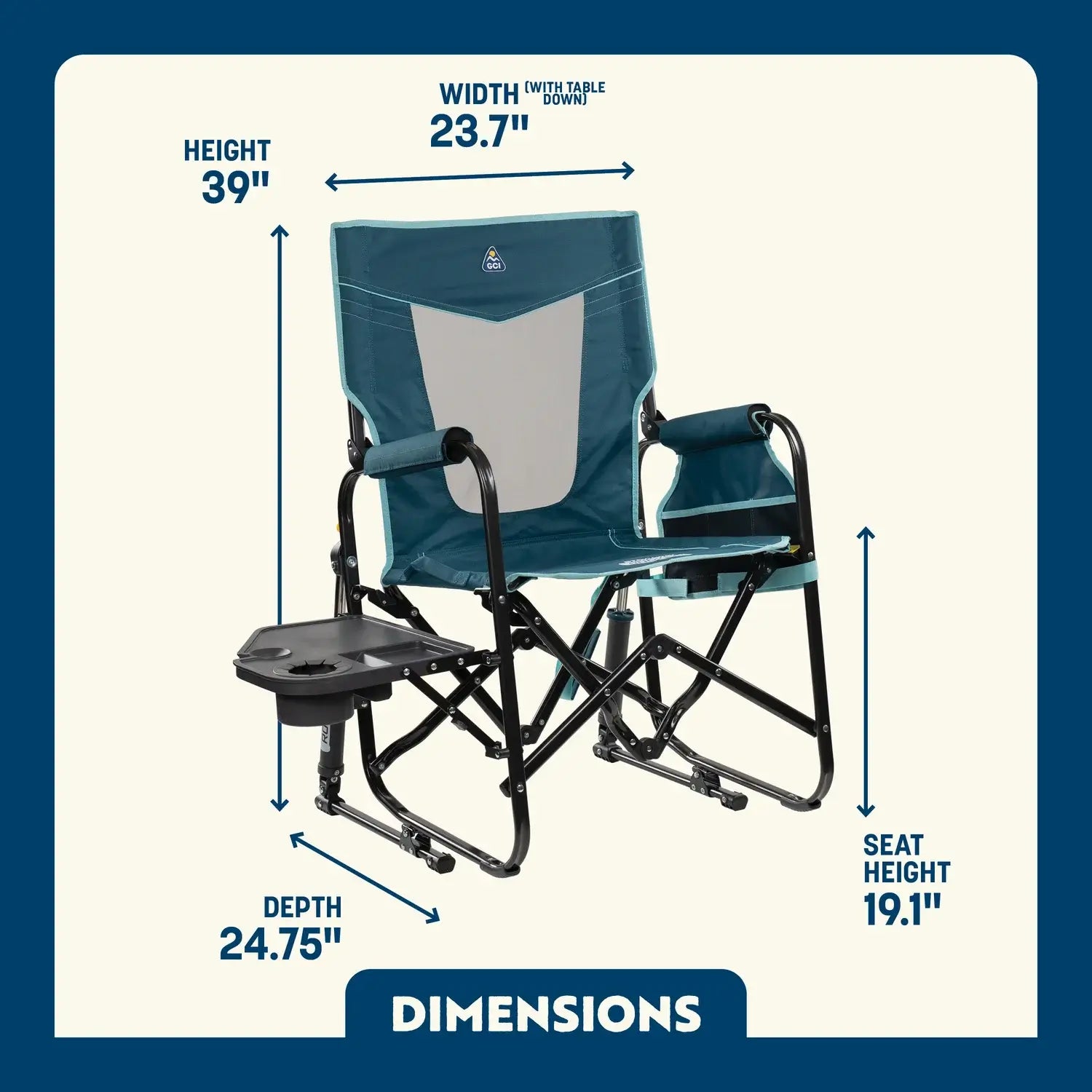 Stowaway Rocker with Side Table | Featured Outdoor Choice | Outlandridge 720F nd