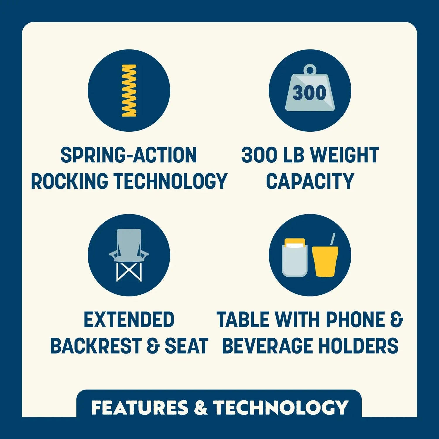 Stowaway Rocker with Side Table | Featured Outdoor Choice | Outlandridge 720F nd